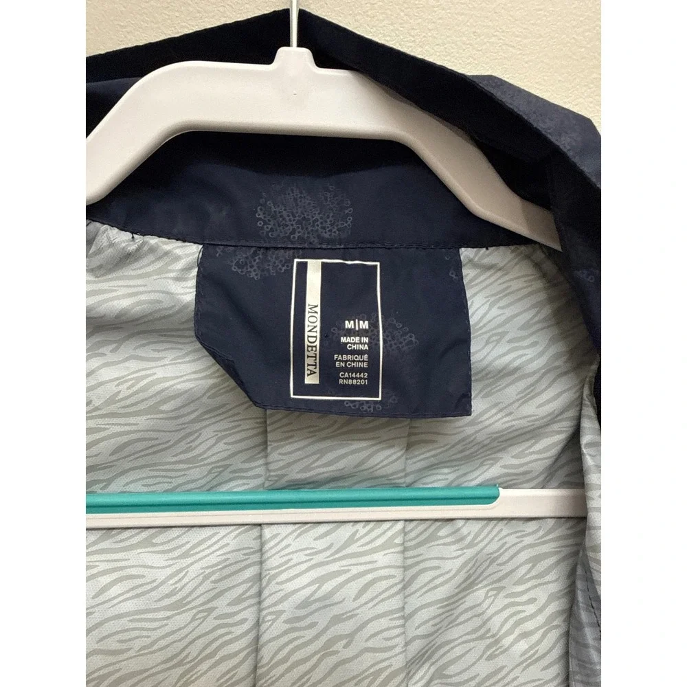 Mondetta (Navy) Hooded‎ Rain Jacket Womens Medium